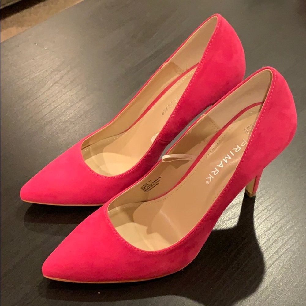 Pink Suede Heels